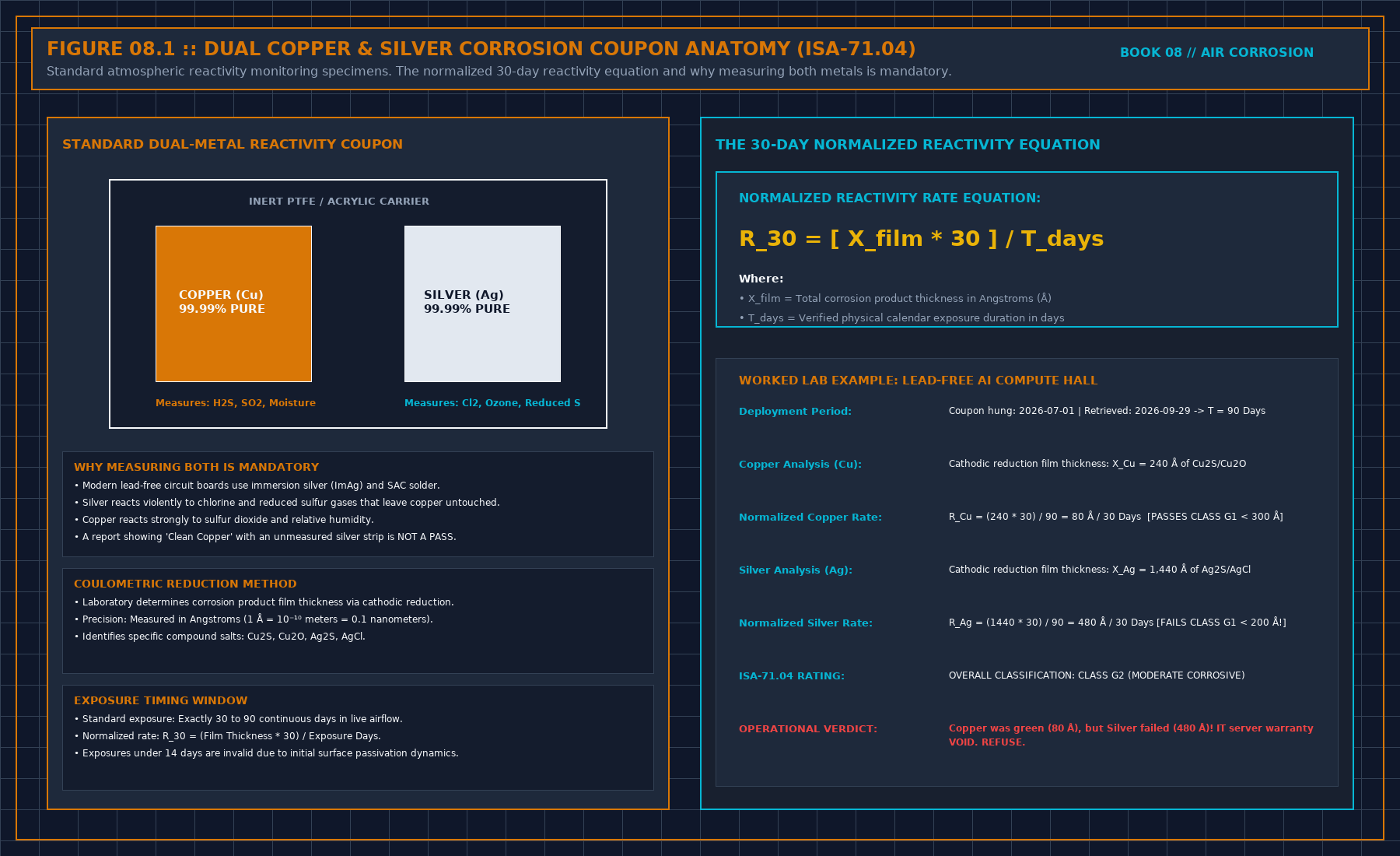 Figure 1: ISA Corrosion Coupon Anatomy & Reactivity Rate Equation
